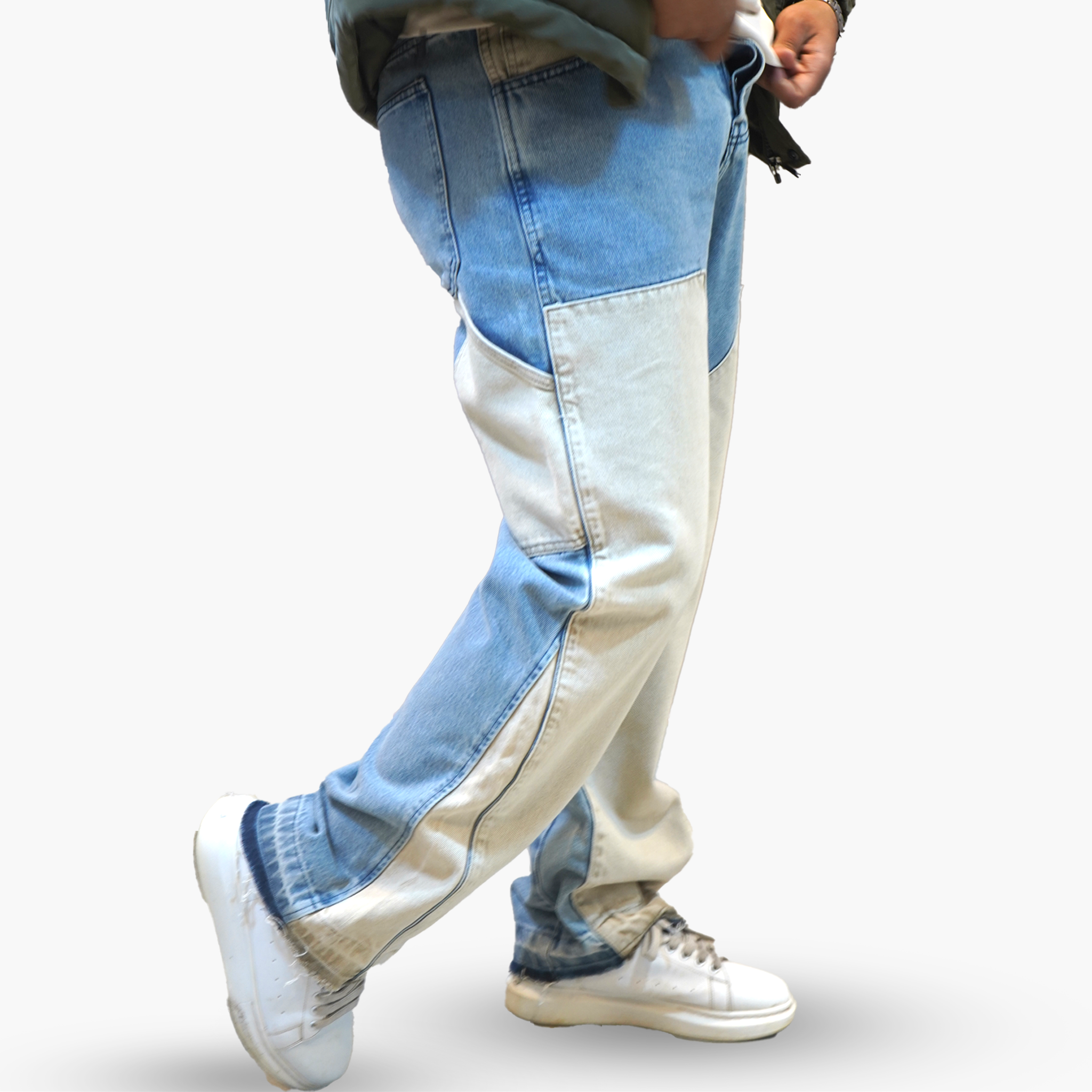 Jean Baggy Bicolore – Coupe Oversize