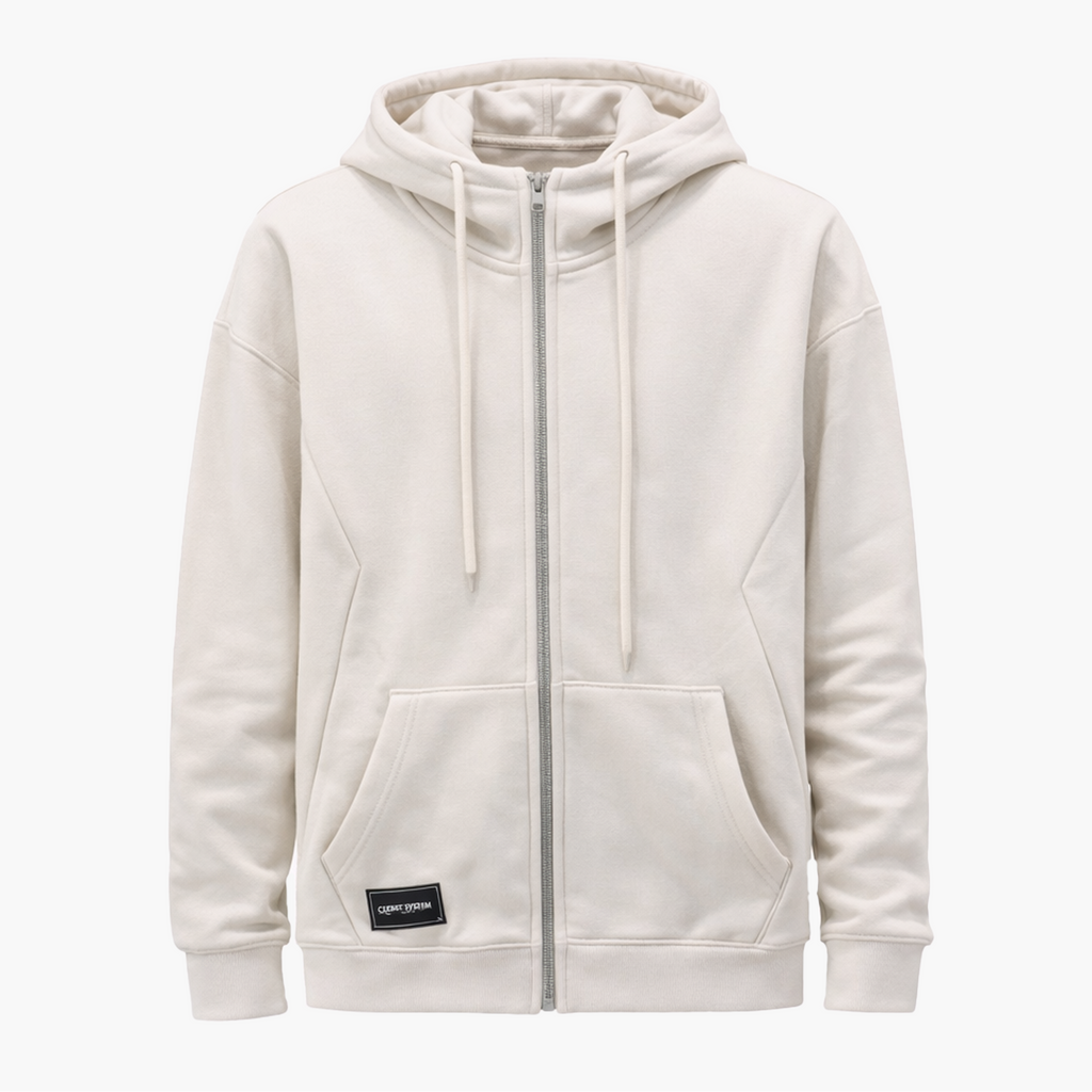 Essential Zip Hoodie – Clean Comfort
