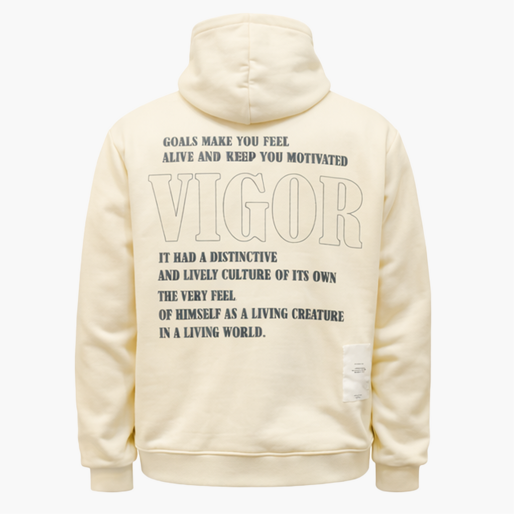 Hoodie Beige à Message – Style & Équilibre