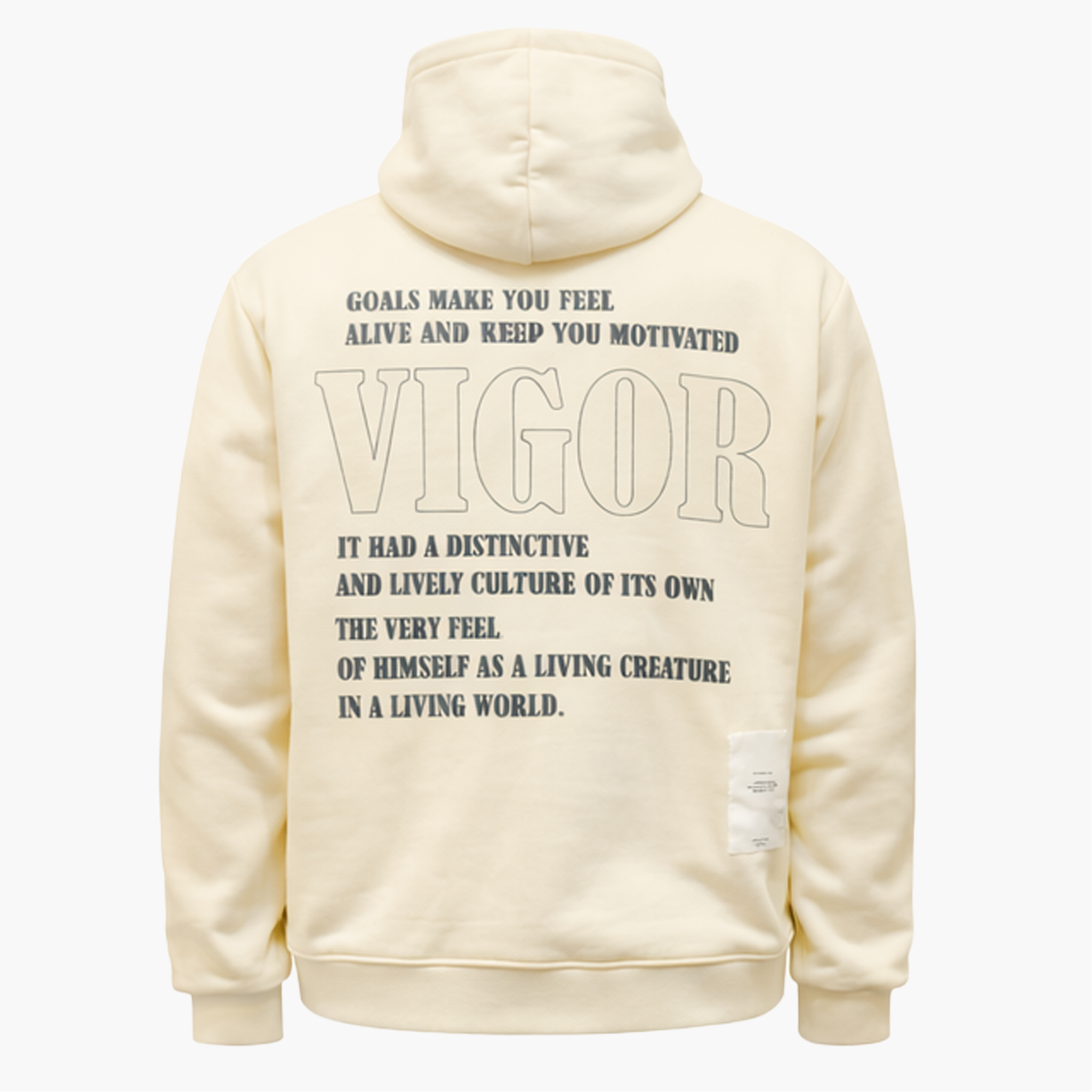 Hoodie Beige à Message – Style & Équilibre