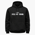 Hoodie Noir à Message – Force & Attitude