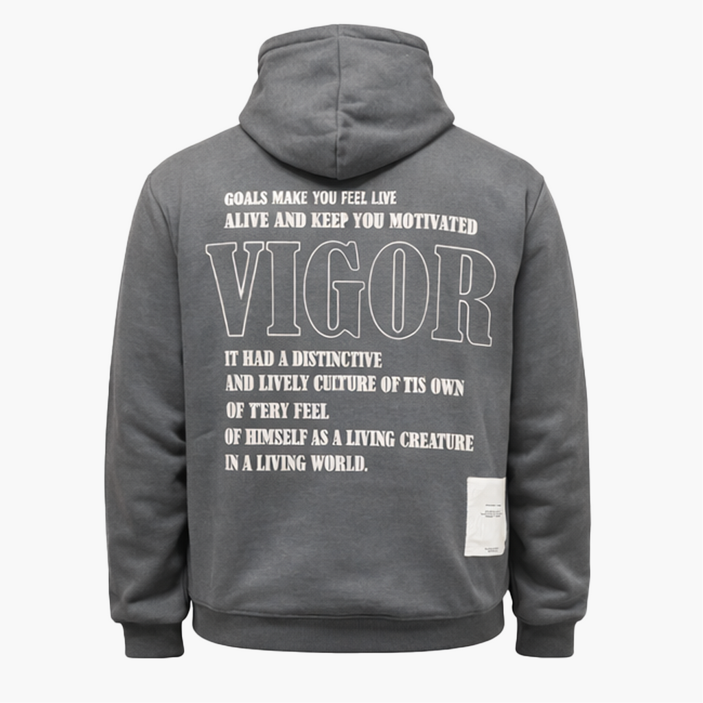Hoodie Gris à Message – Esprit Motivant