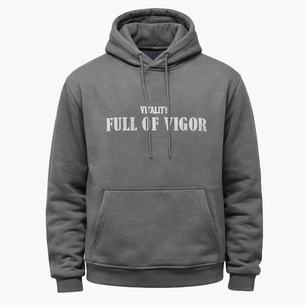 Hoodie Gris à Message – Esprit Motivant