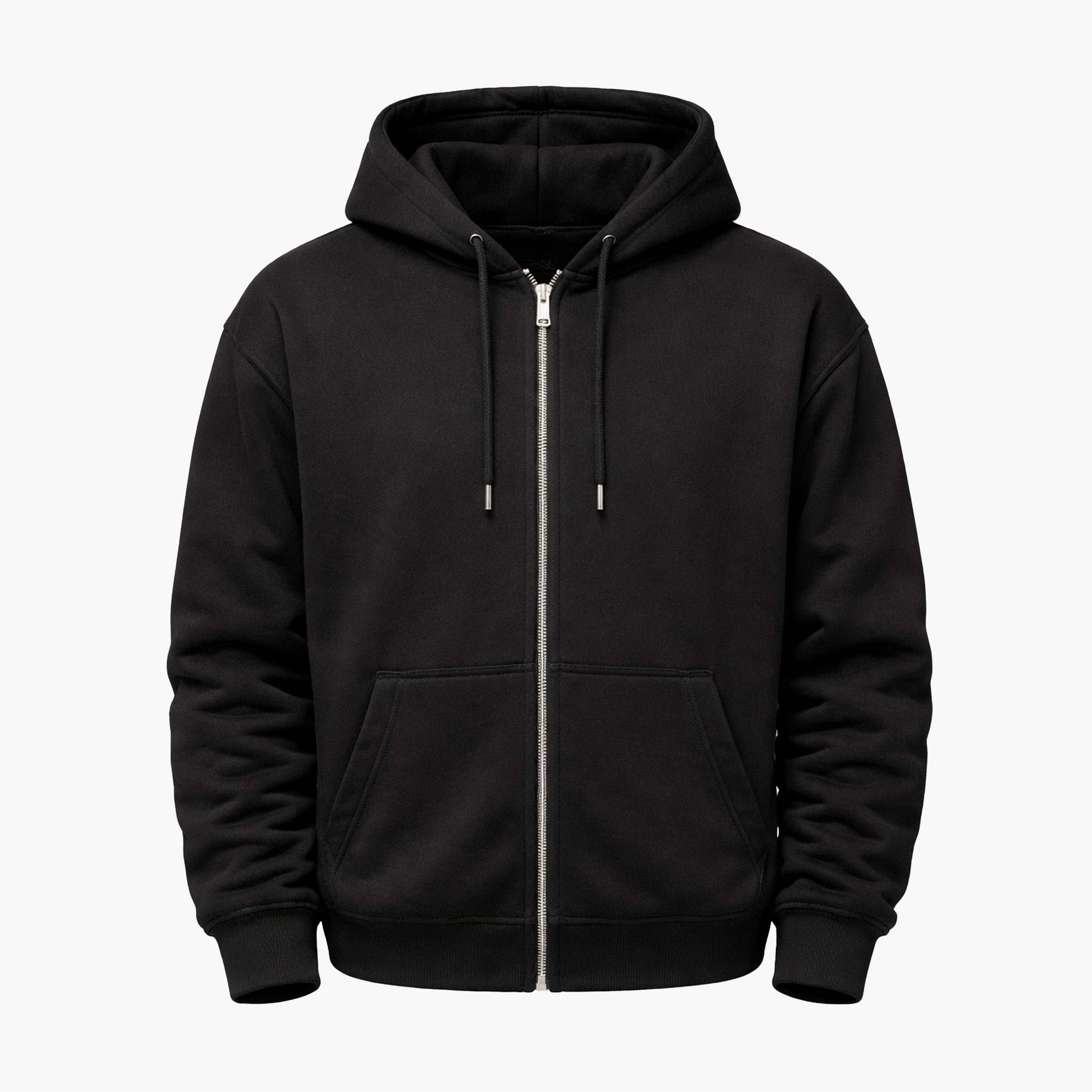 Hoodie Zippé Écru – Minimal Chic