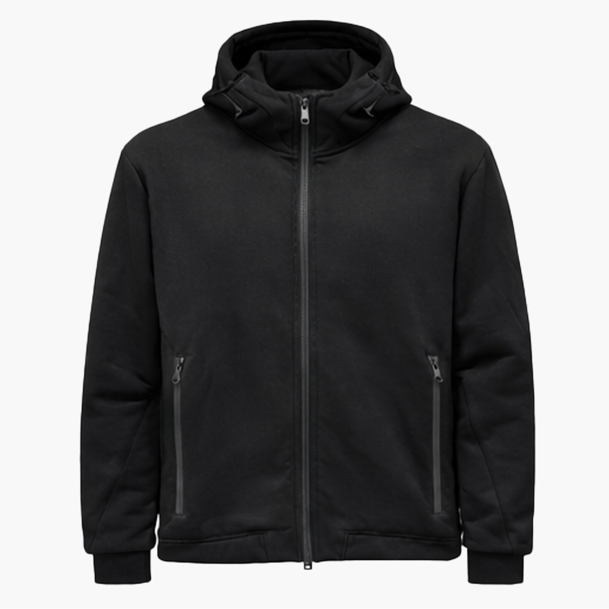 Hoodie Zippé Noir – Élégance Sportive