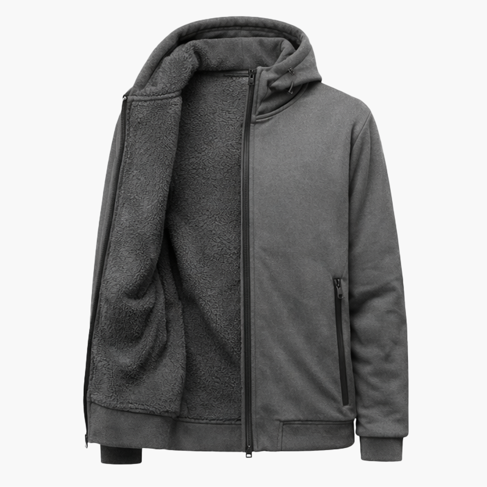 Hoodie Zippé Gris – Minimal Performance