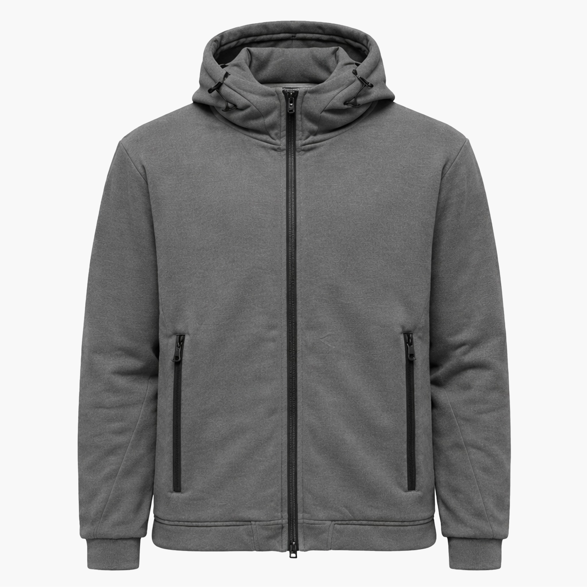Hoodie Zippé Gris – Minimal Performance