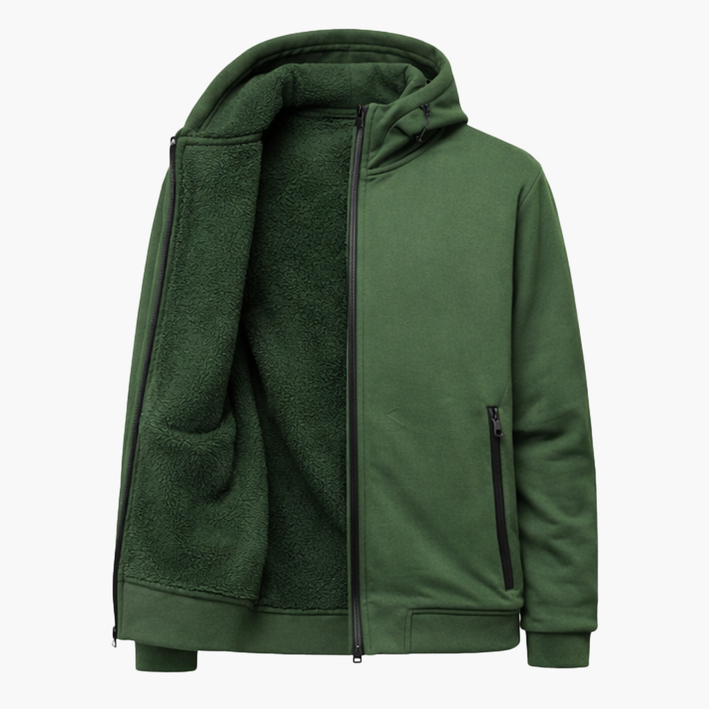 Hoodie Zippé Vert – Esprit Sport & Urbain