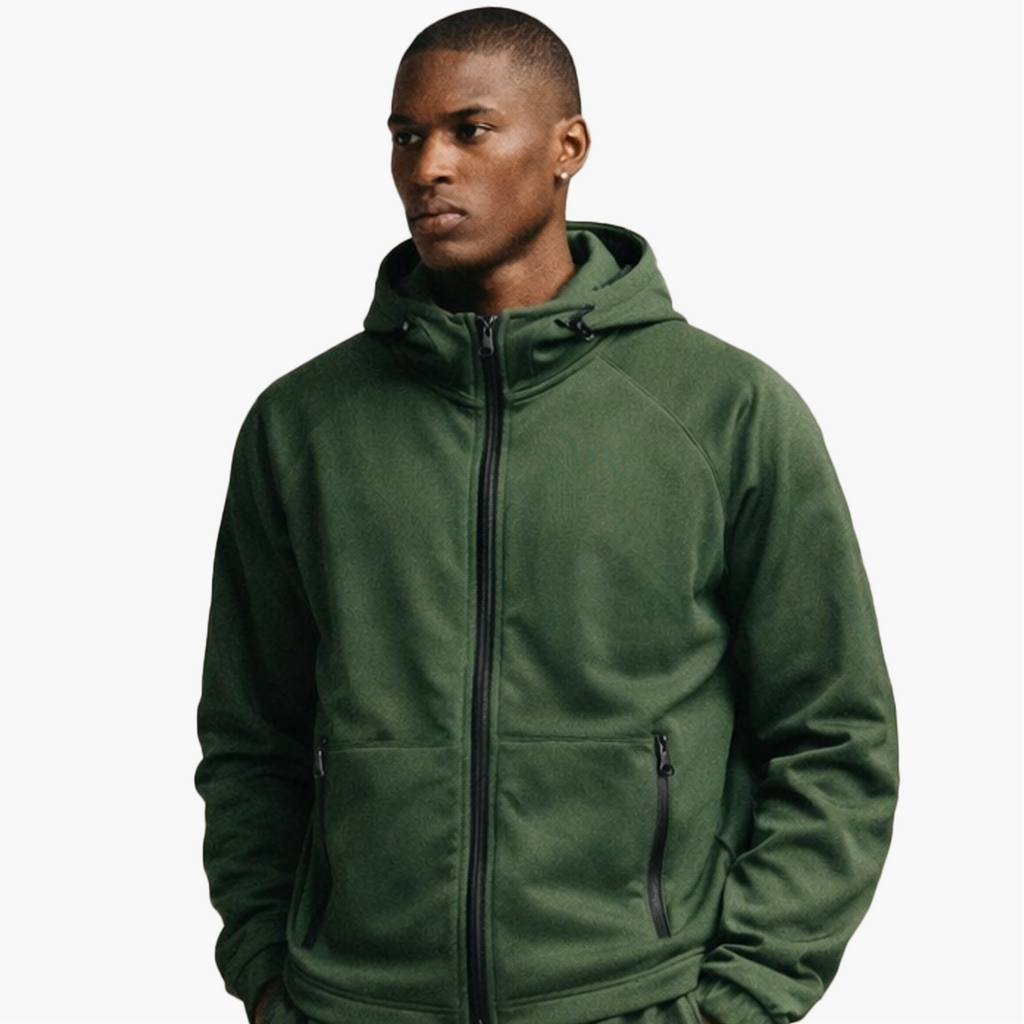 Hoodie Zippé Blanc – Sport Chic Minimal