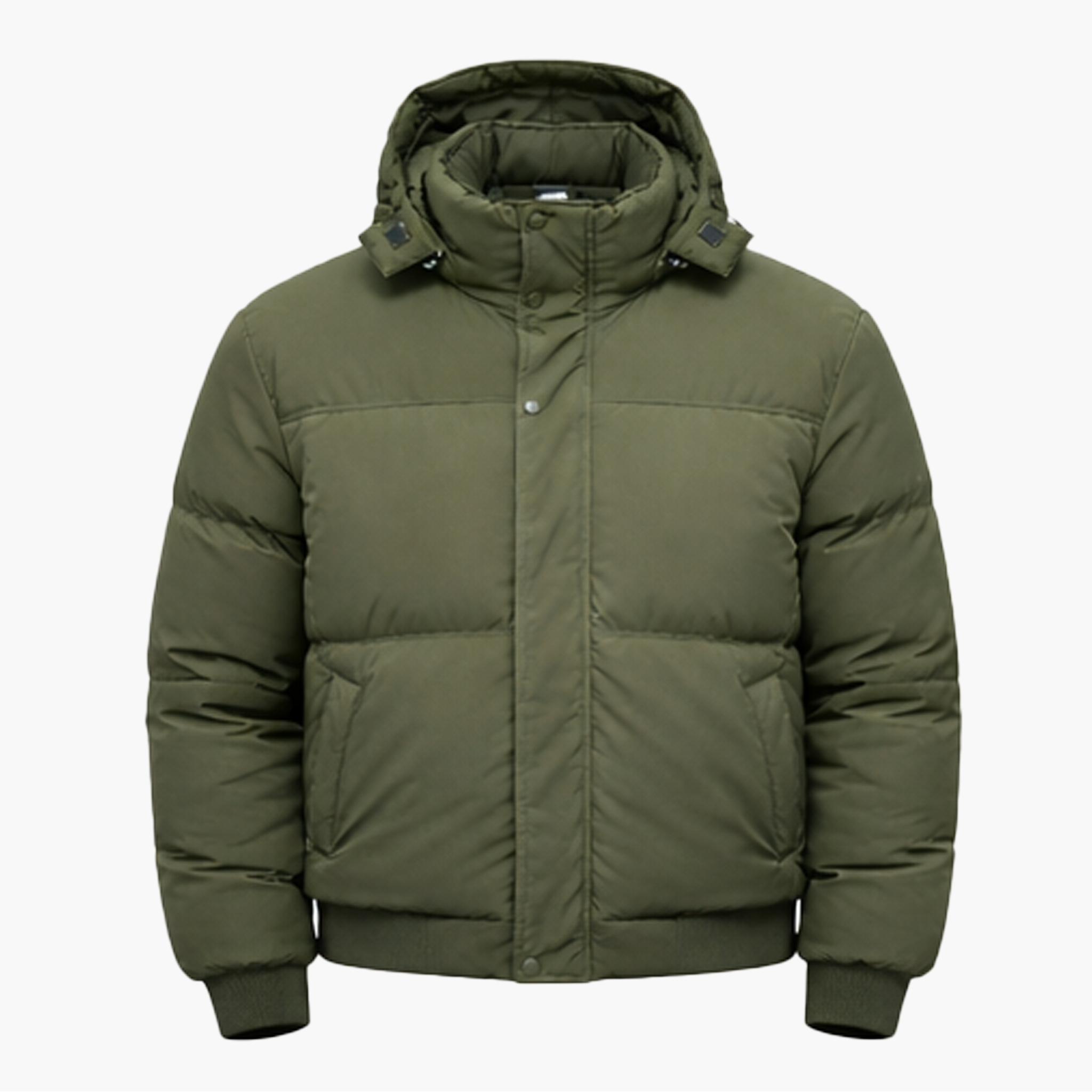 Doudoune Verte à Capuche – Style Nature & Urbain