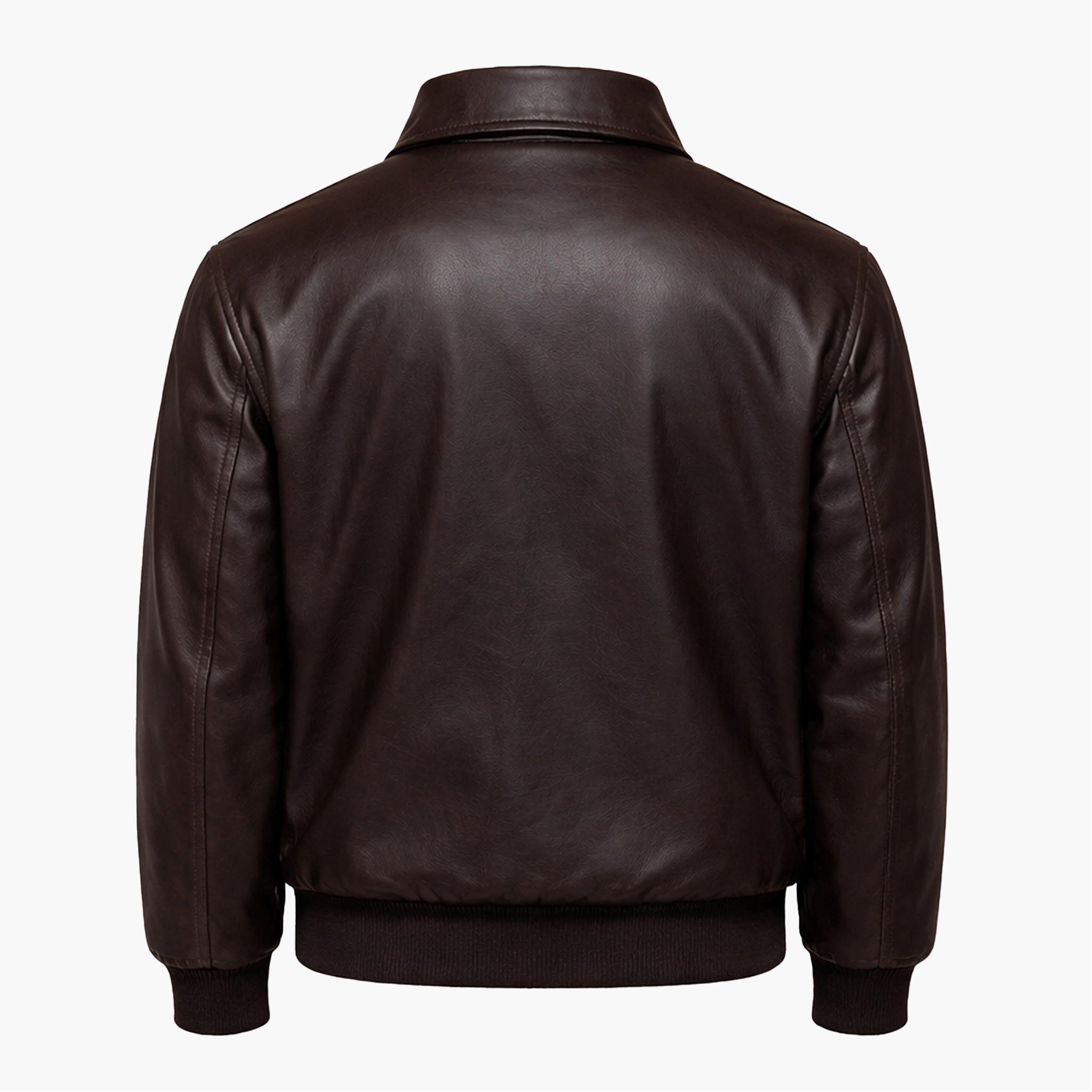 Veste Marron en Similicuir – Élégance Intemporelle