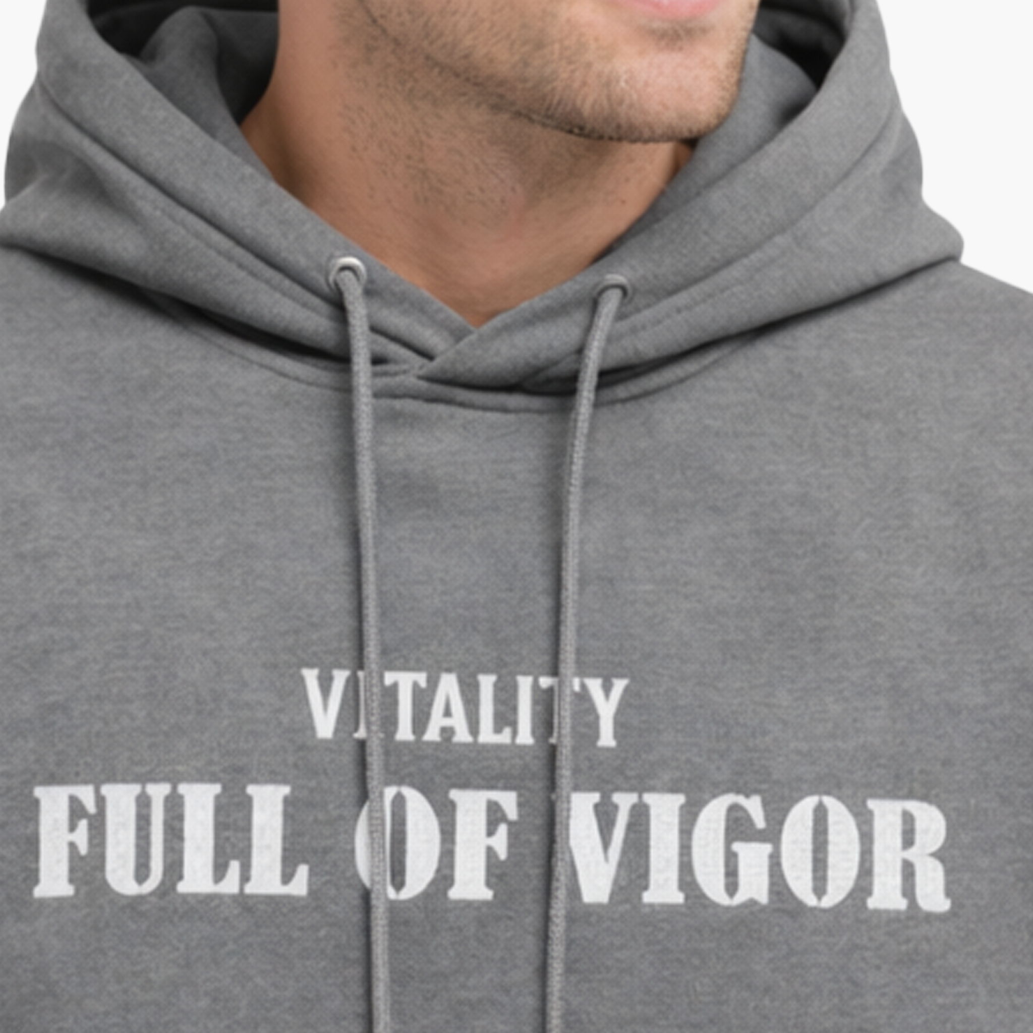 Hoodie Gris à Message – Esprit Motivant