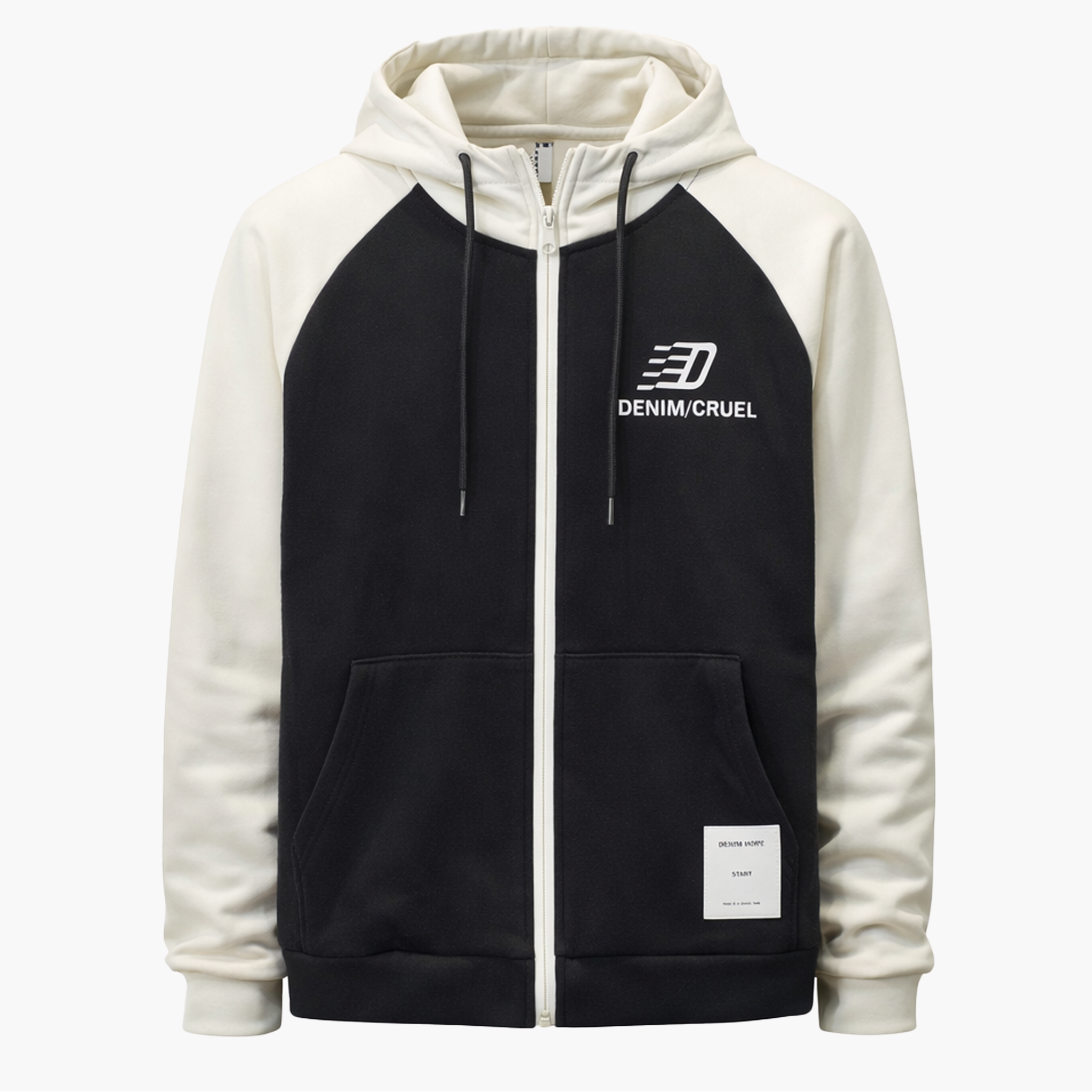 Denim Cruel Full Zip Hoodie – Signature Black