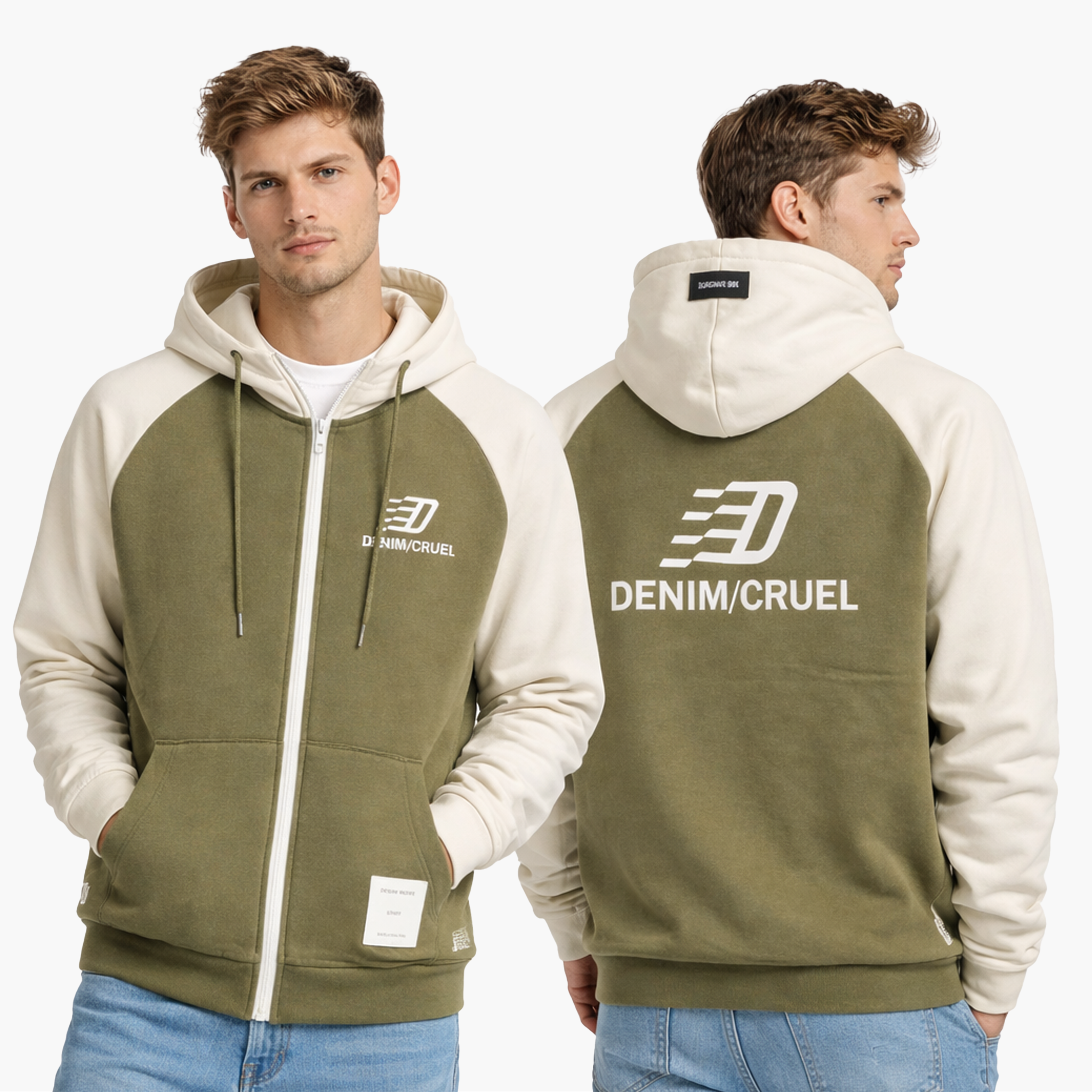 Denim Cruel Zip Sweatshirt – Minimal Street Fit