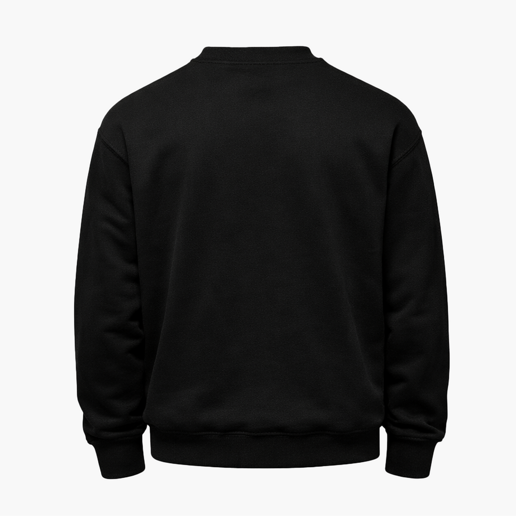 Sweat Noir à Message – Style Minimal