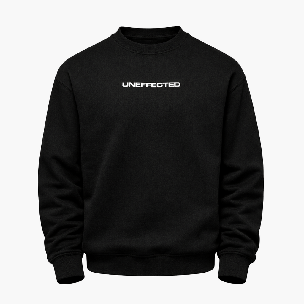 Sweat Noir à Message – Style Minimal