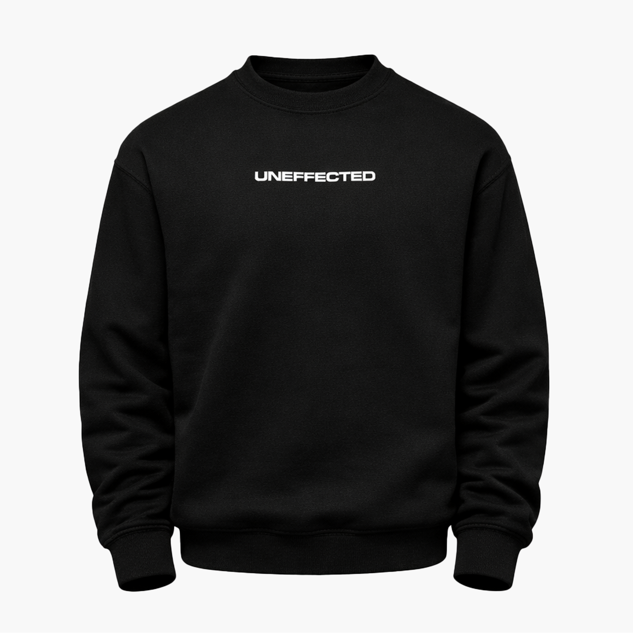 Sweat Noir à Message – Style Minimal